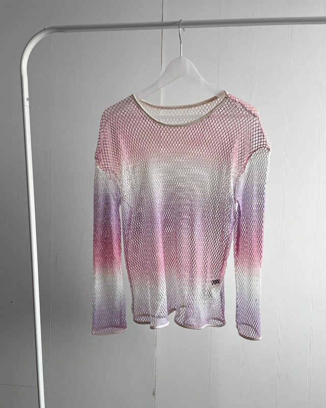 グラデーションフィッシュネットプルオーバー