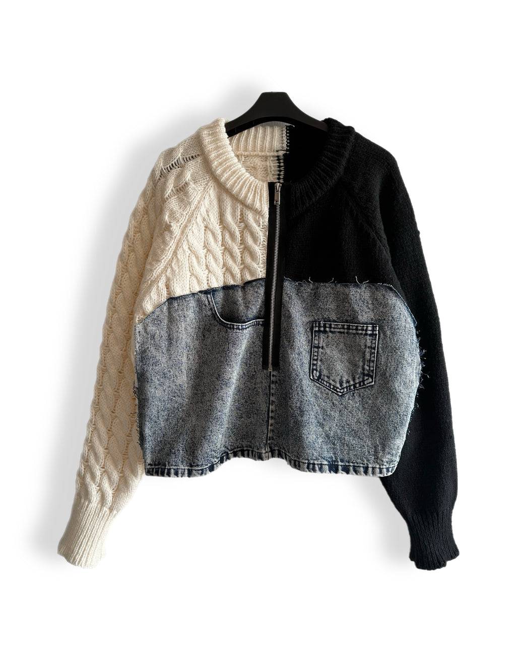 リメイクライク ケーブルニット