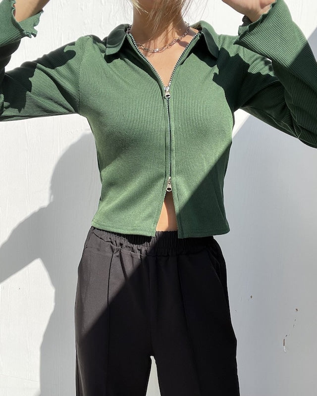 両開きジッパーリブ