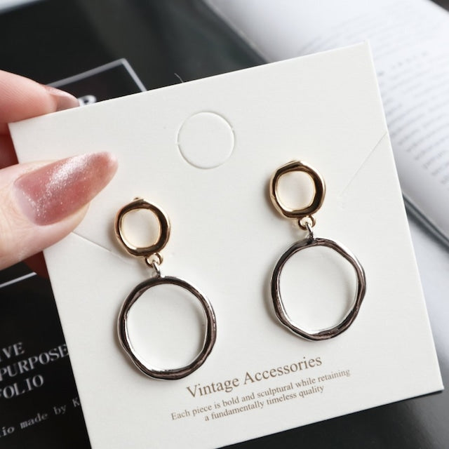 ミックスカラーサークルピアス