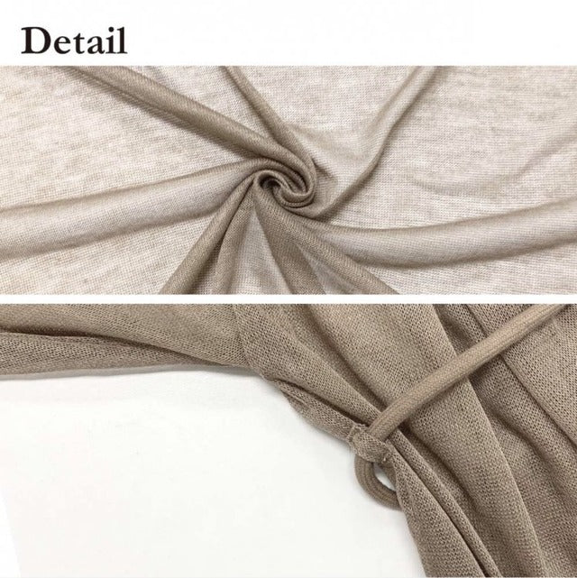 シアーニットソーロングカーディガン