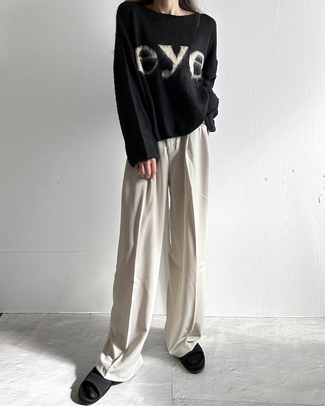 タックデザインワイドパンツ