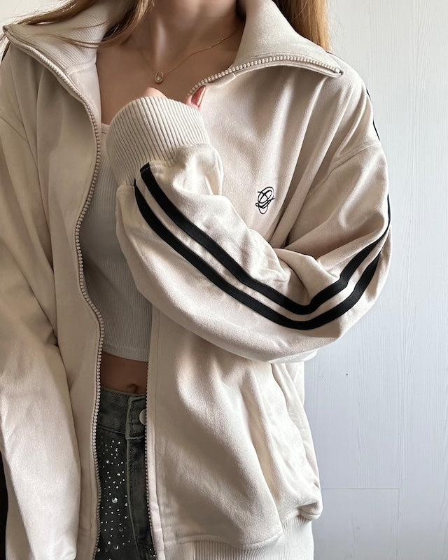 スエードポンチトラックジャケット