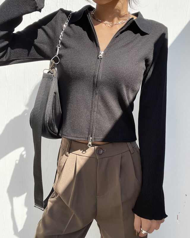 両開きジッパーリブ