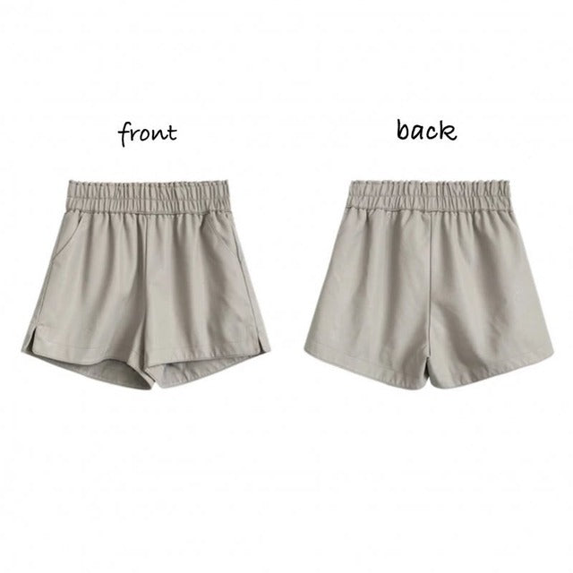 レザーショートパンツ