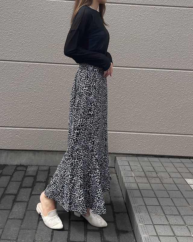 レオパード柄マーメイドスカート