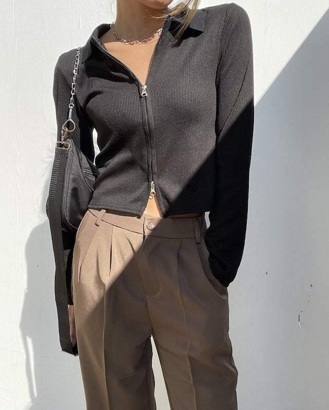 両開きジッパーリブ