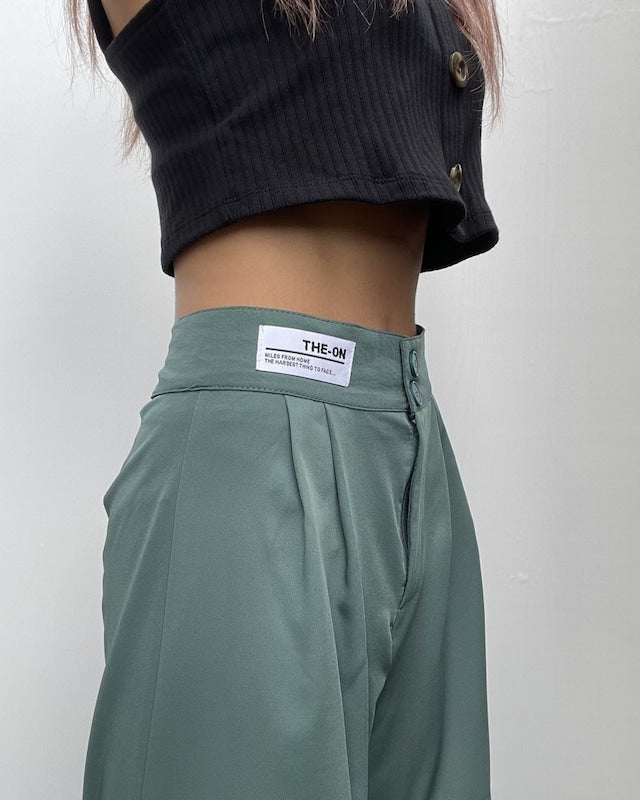 ハイウエストカラーパンツ