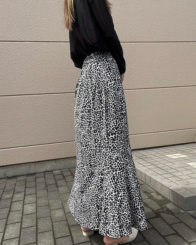 レオパード柄マーメイドスカート