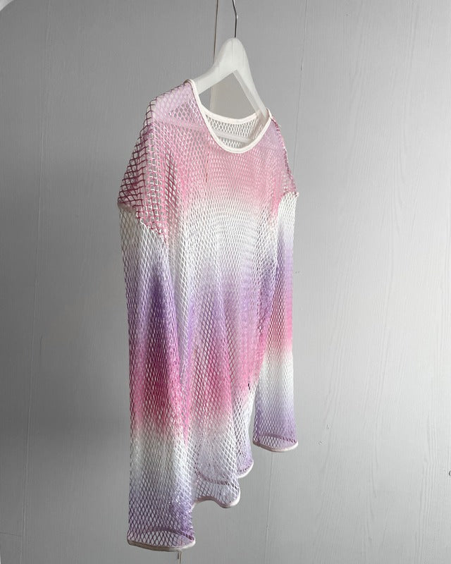 グラデーションフィッシュネットプルオーバー