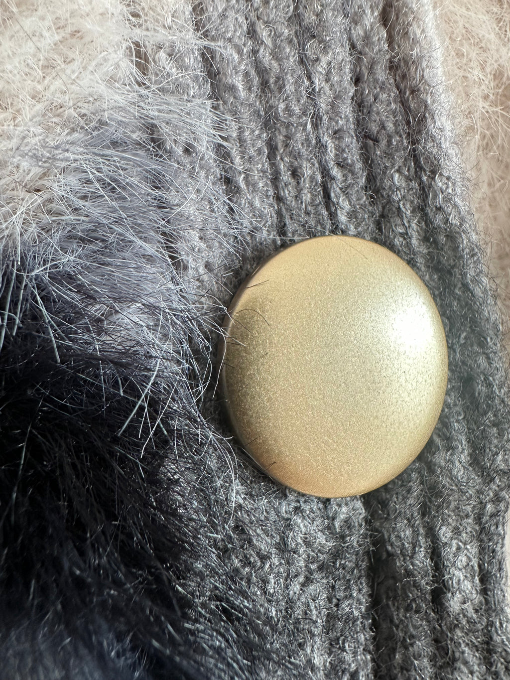 モノトーンブレンド シャギーニットカーディガン