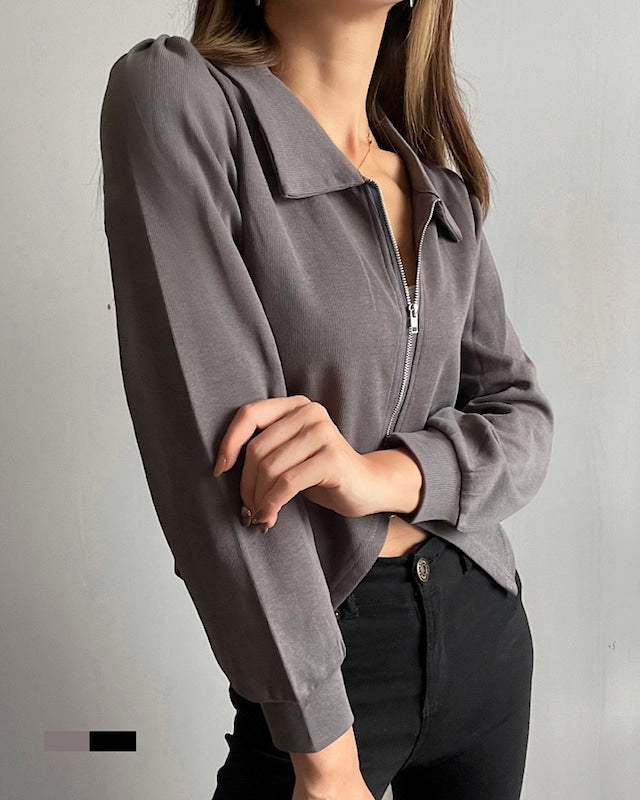 VカットZIPポロT