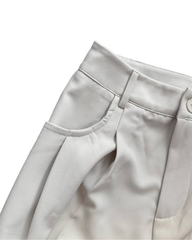 タックデザインワイドパンツ