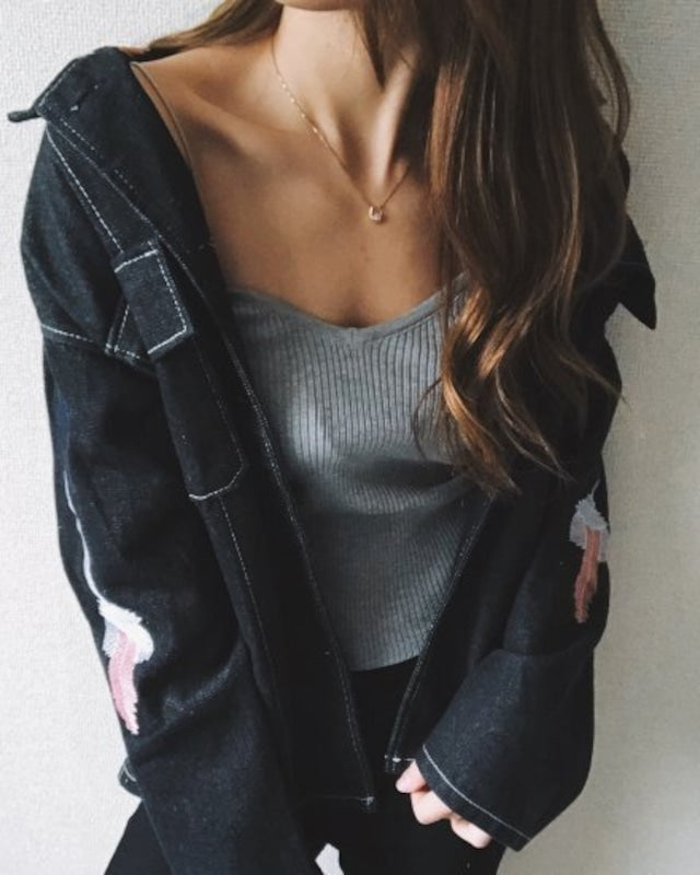 リブキャミソール