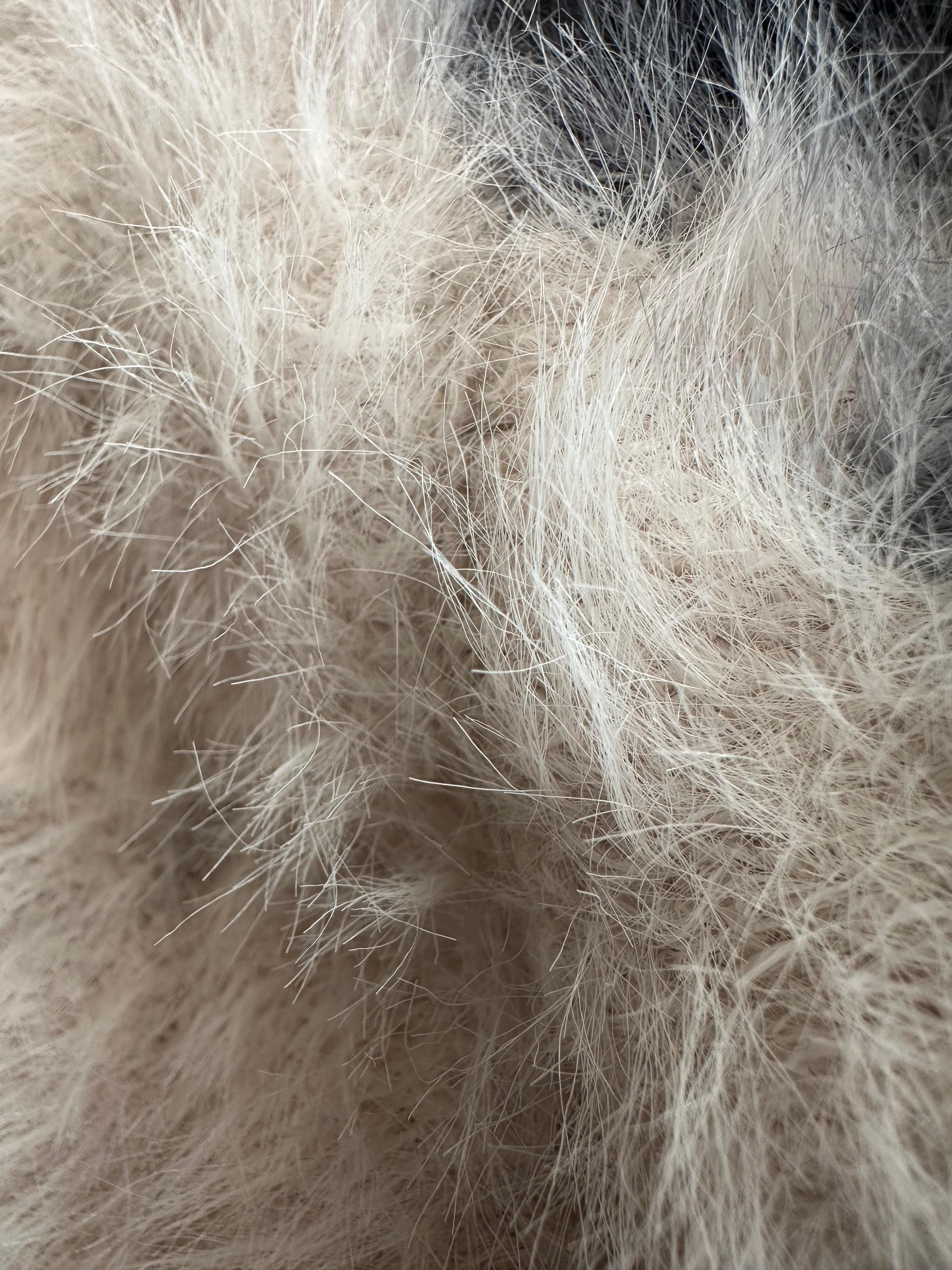 モノトーンブレンド シャギーニットカーディガン