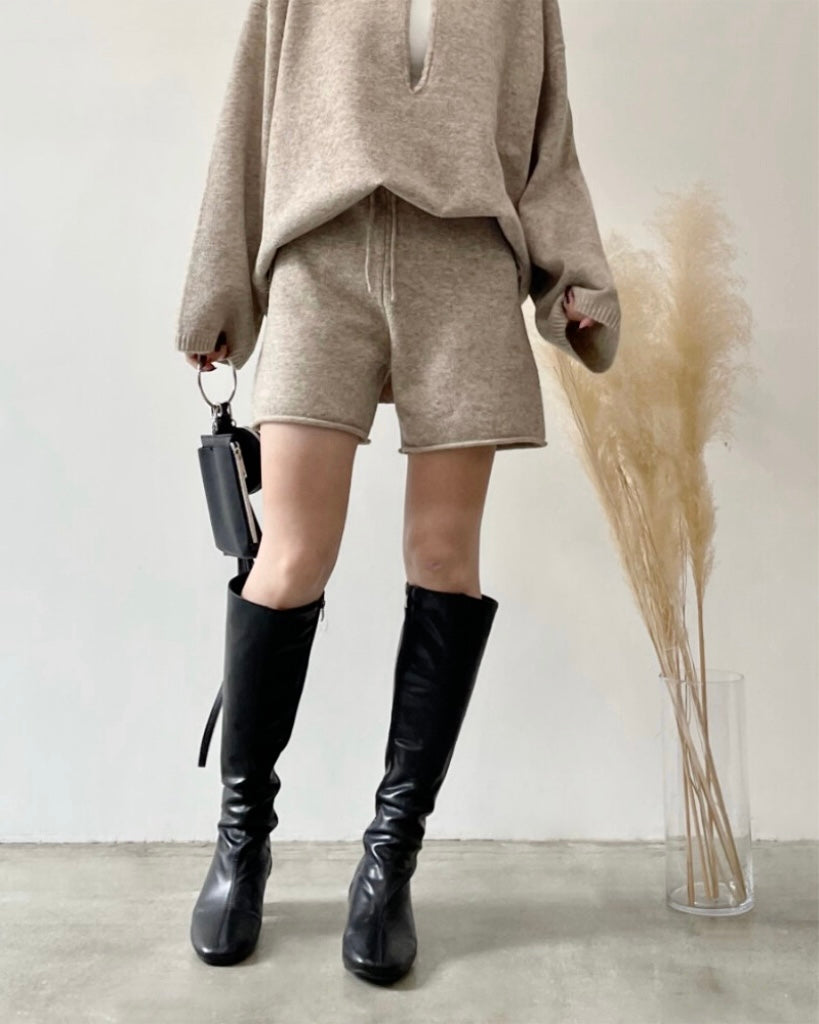 ニットショートパンツ 正面