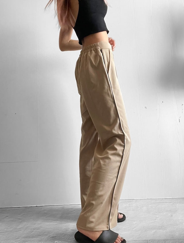 サイドラインワイドパンツ