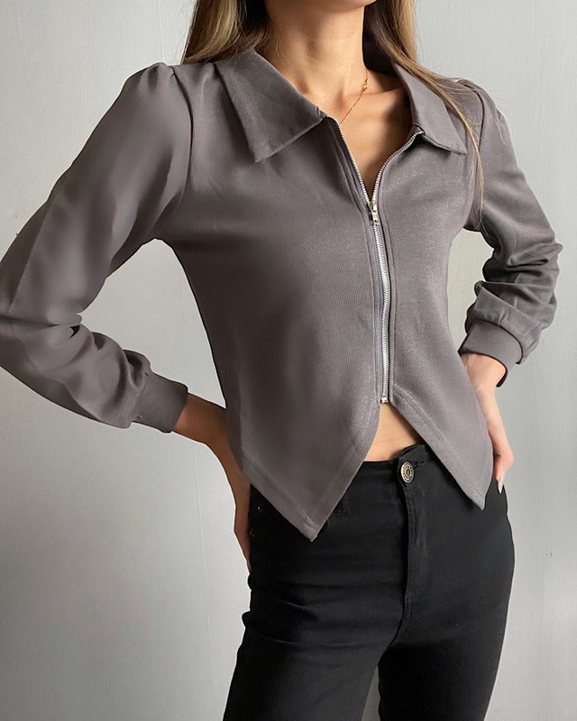 VカットZIPポロT