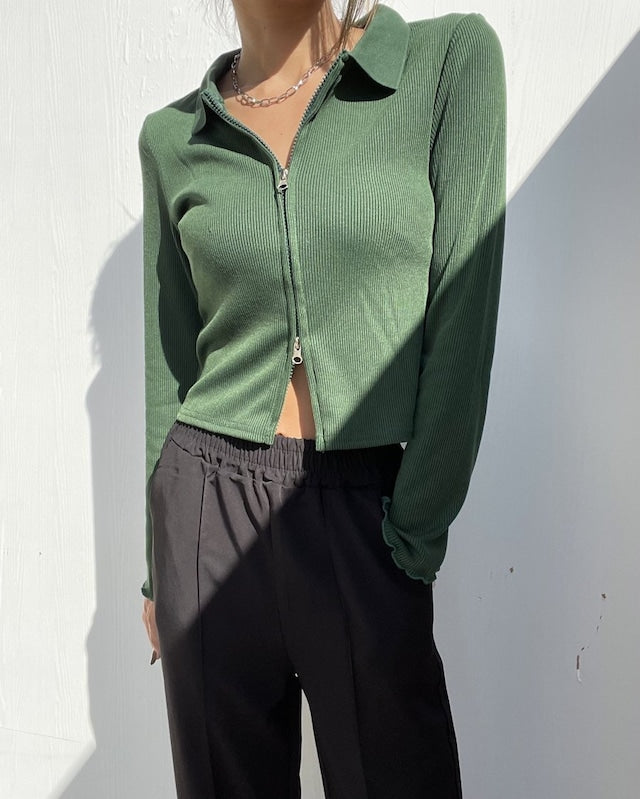 両開きジッパーリブ