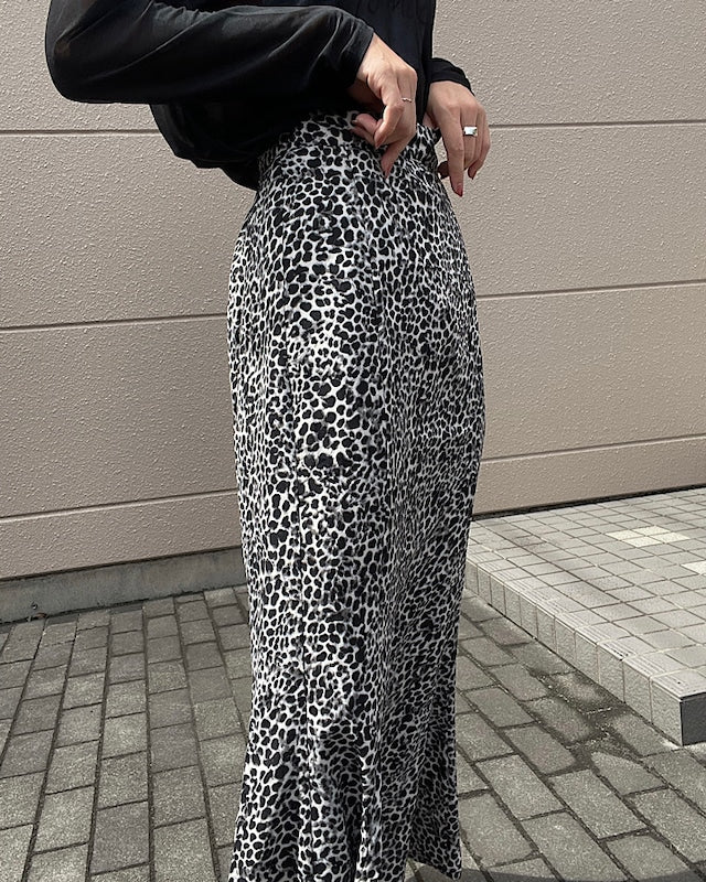 レオパード柄マーメイドスカート