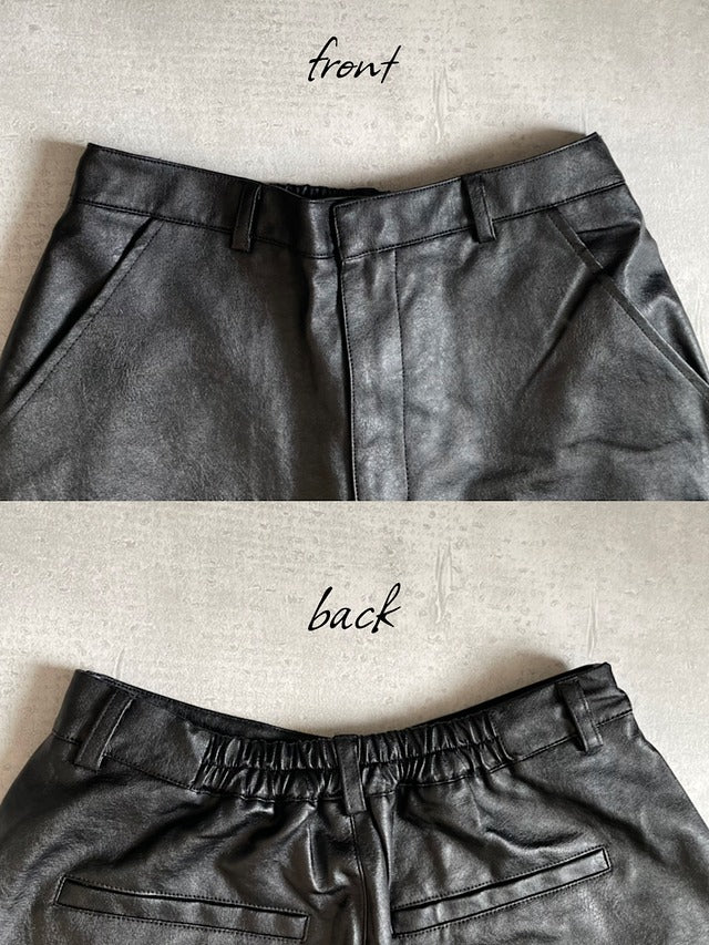 フェイクレザーパンツ