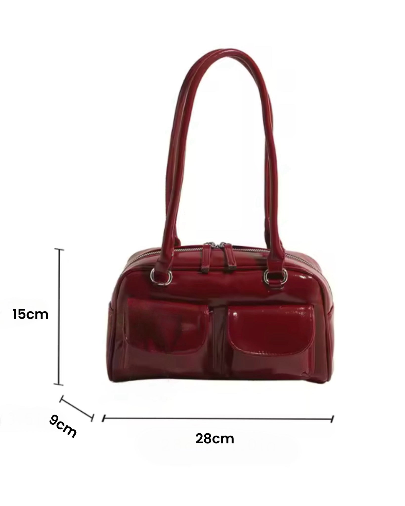 ダブルポケット ロングハンドバッグ