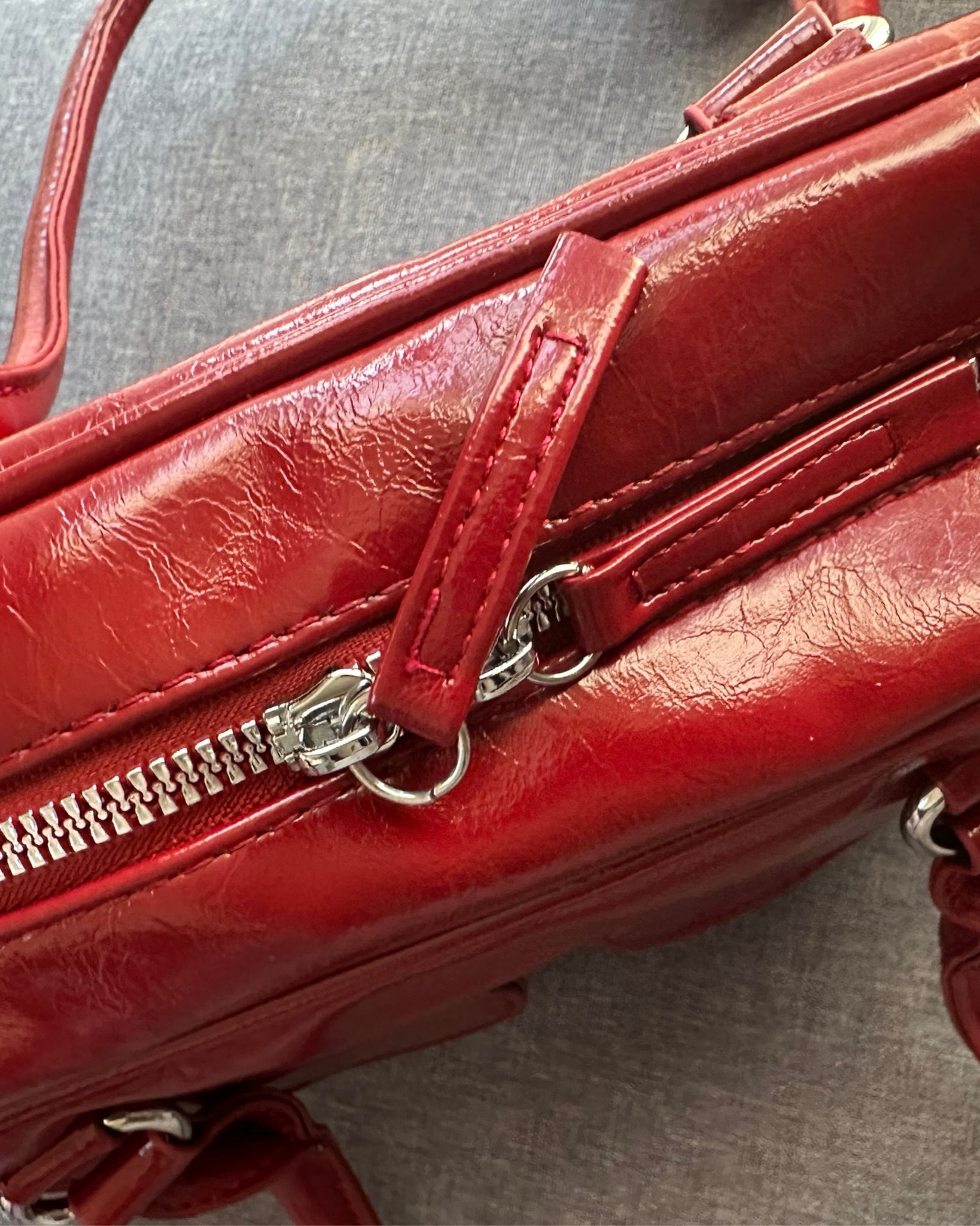 ダブルポケット ロングハンドバッグ