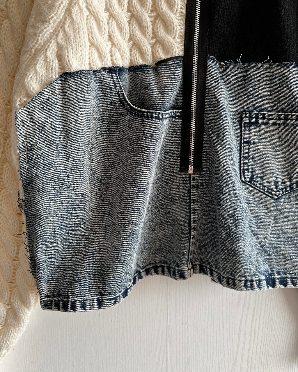 リメイクライク ケーブルニット