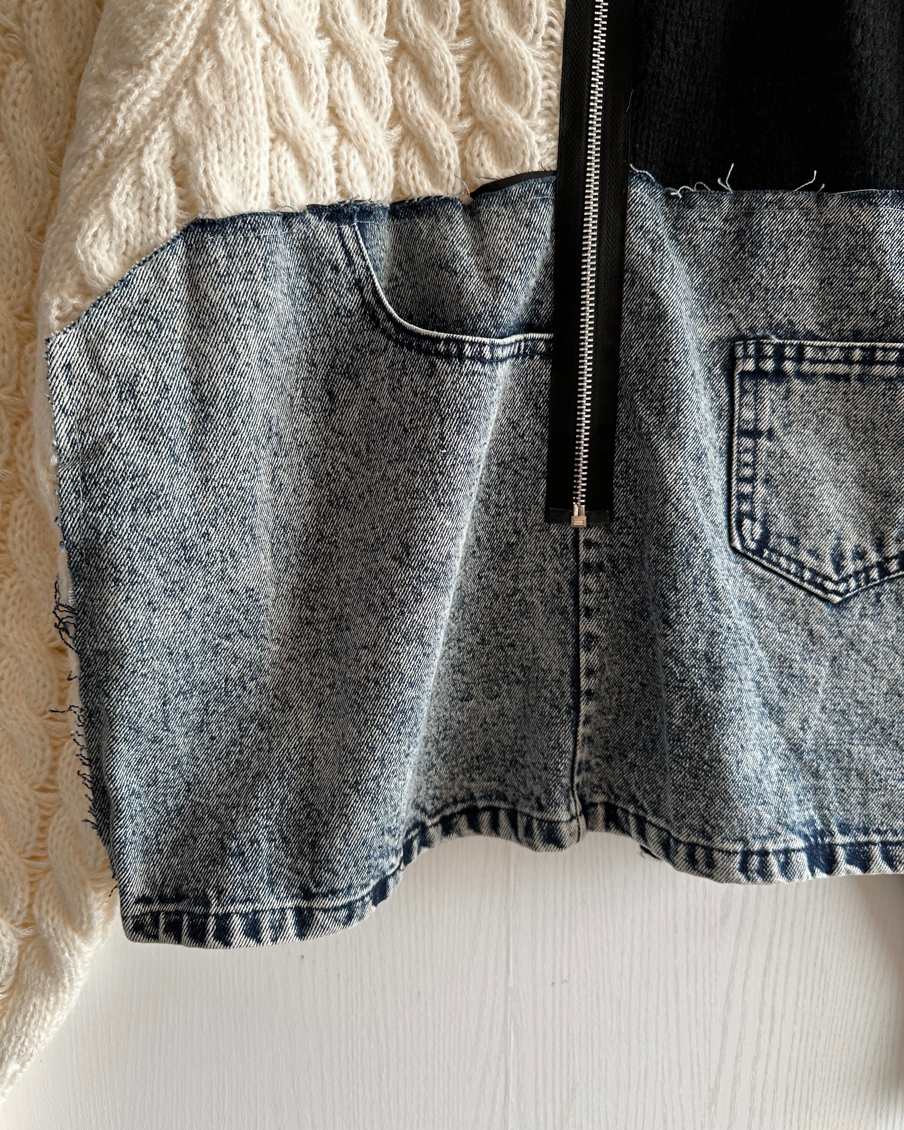 リメイクライク ケーブルニット