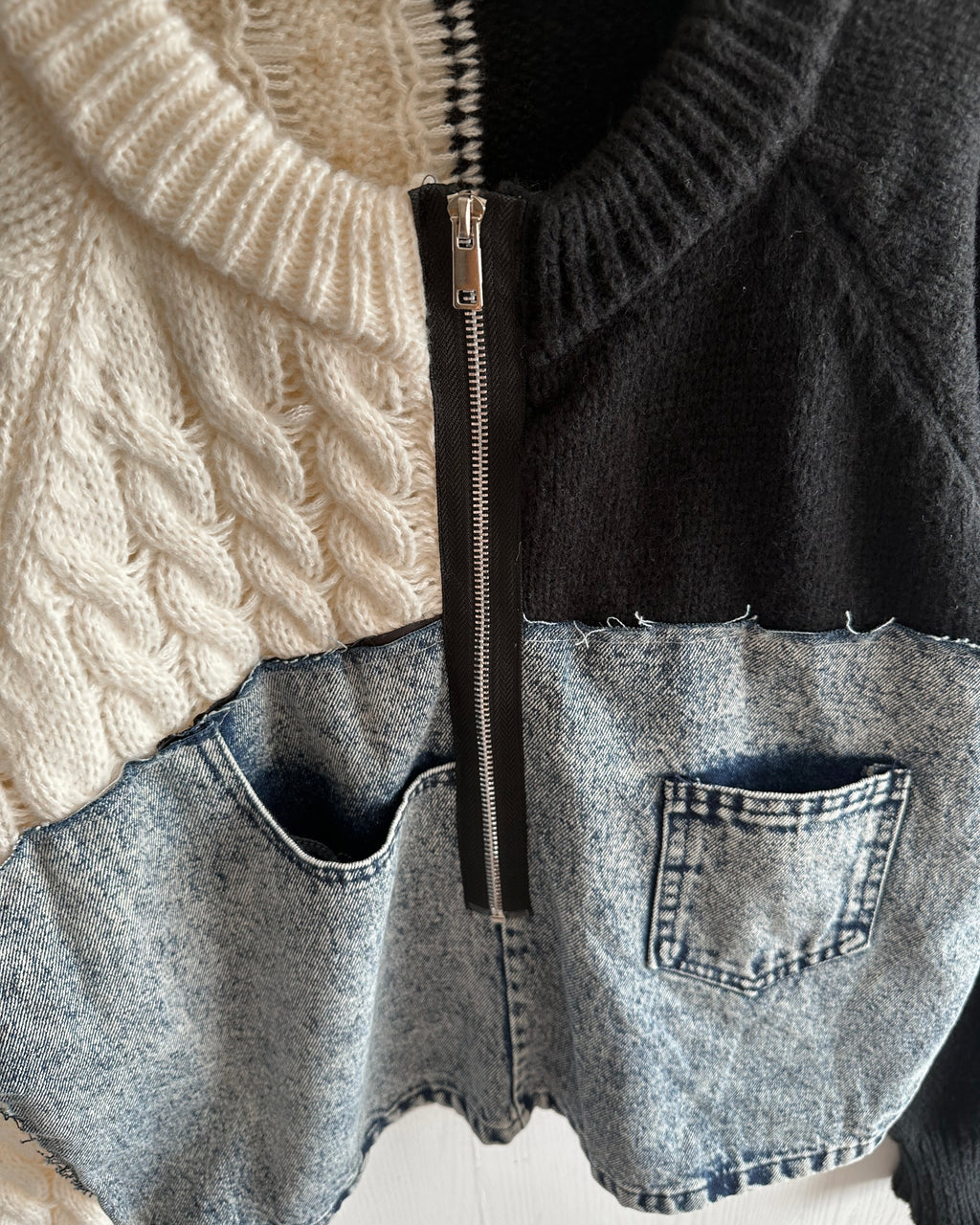 リメイクライク ケーブルニット