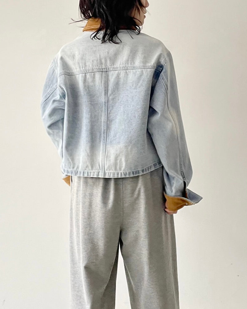 デニムショートカバーオール