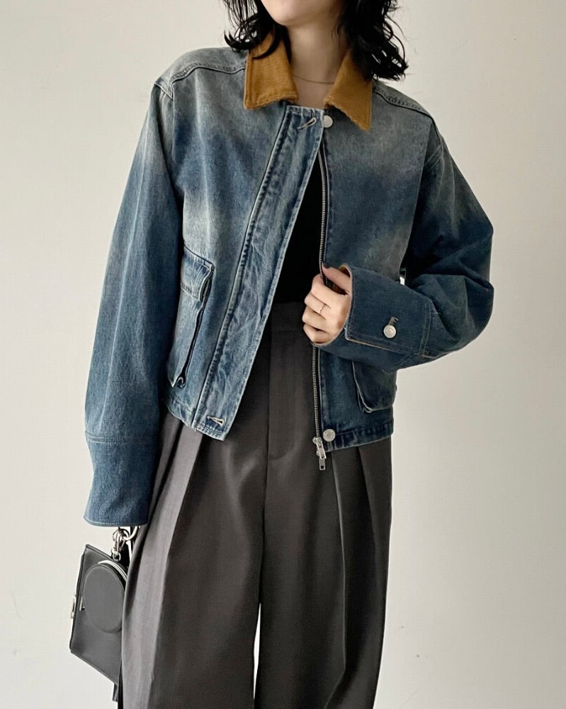 デニムショートカバーオール – LAUMA