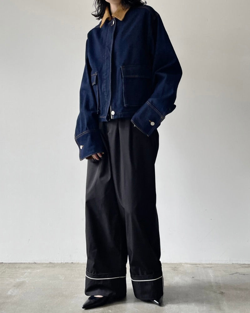 デニムショートカバーオール