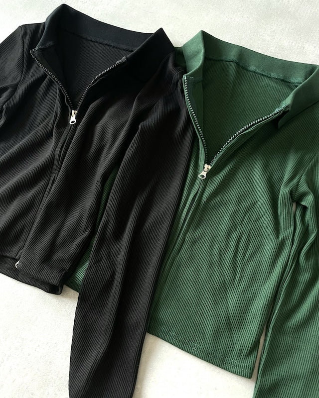 両開きジッパーリブ