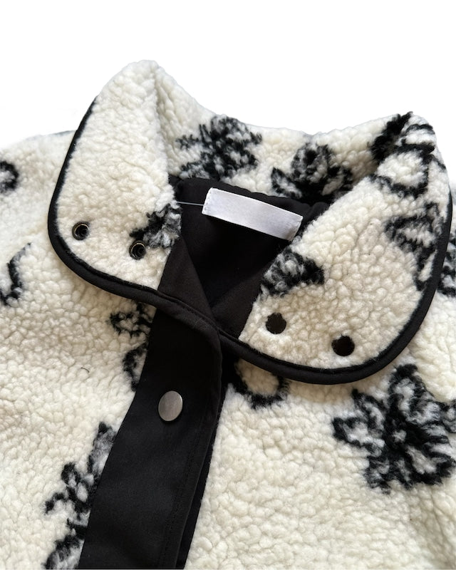 リバーシブルフラワーシェルパジャケット