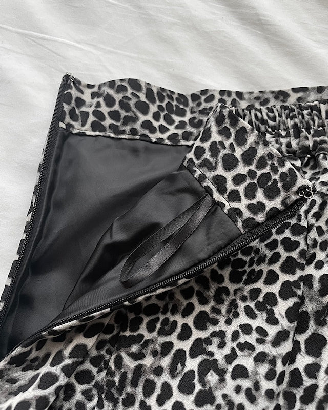 レオパード柄マーメイドスカート