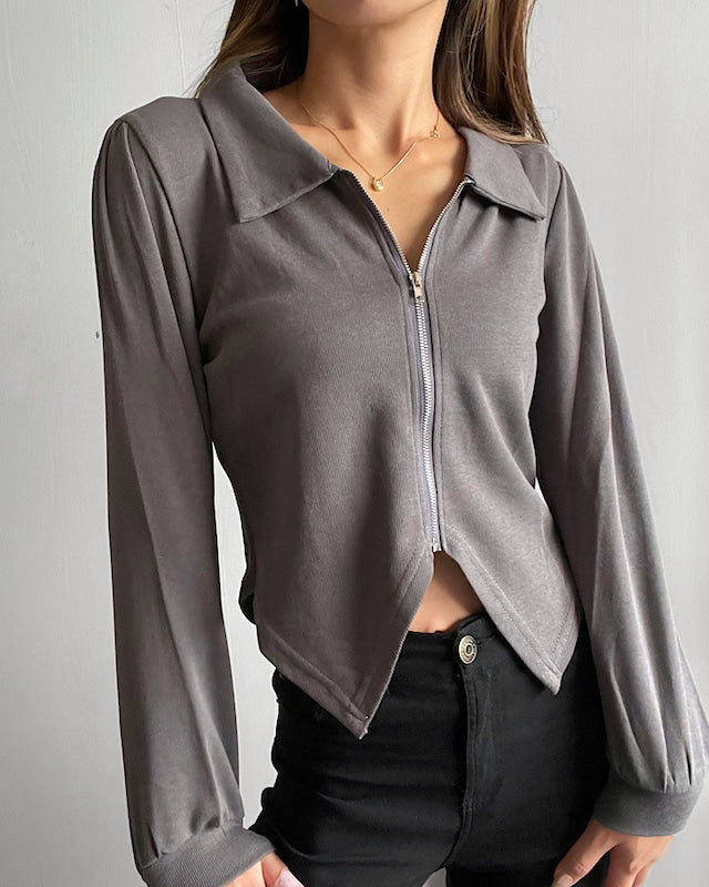 VカットZIPポロT