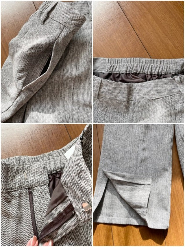 ヘリンボンフレアパンツ