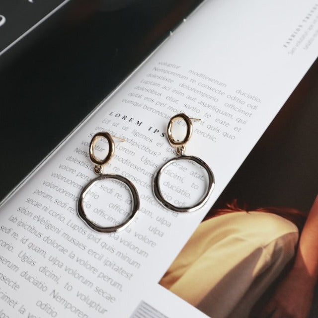 ミックスカラーサークルピアス