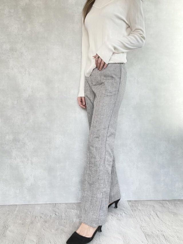 ヘリンボンフレアパンツ
