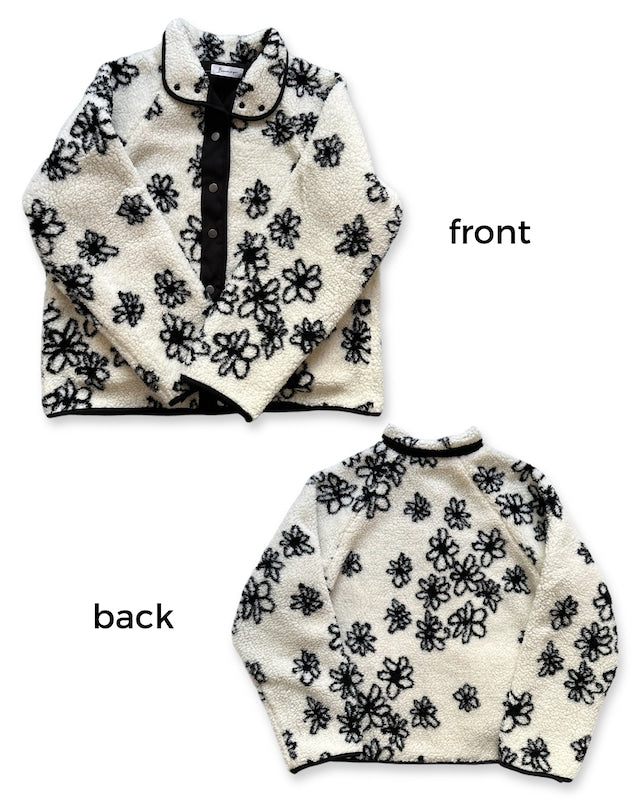 リバーシブルフラワーシェルパジャケット