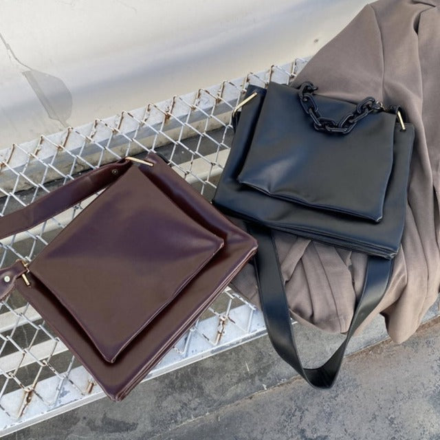 エコレザーチェーンバッグ