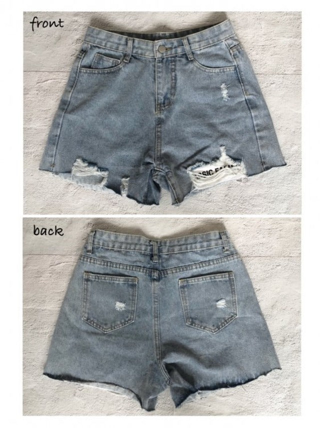 ダメージロゴショートパンツ