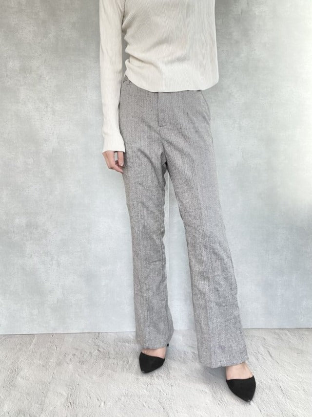 ヘリンボンフレアパンツ