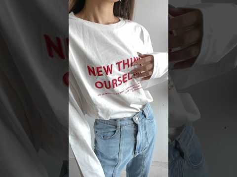 刺しゅうロゴロングTシャツ